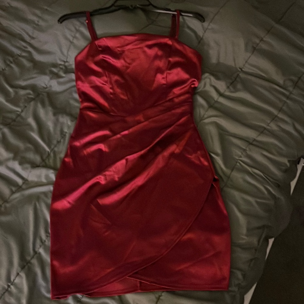 Red silk Hoco/Prom dress